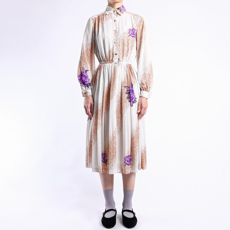 Vintage dress / Vintage 復古洋裝 - One Piece Dresses - Cotton & Hemp Orange