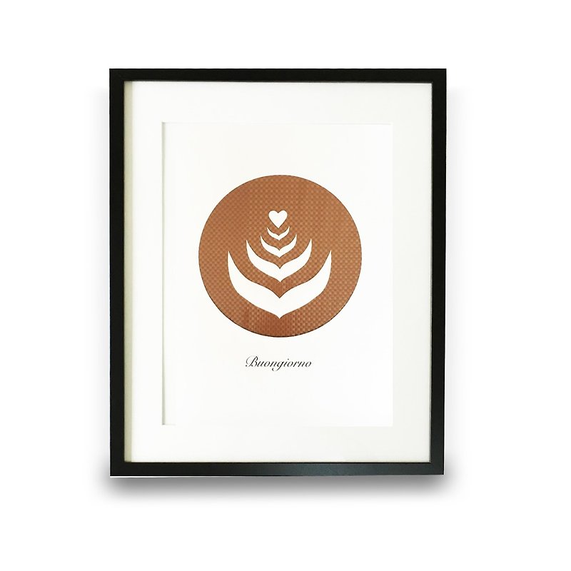 Latte Art MusicCloth®グッドモーニングコレクションホームインテリアウォールアート - コーヒー - その他の素材 ホワイト
