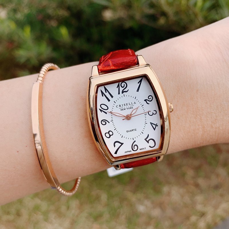 ヴィンテージトノーレザークォーツ時計 - 腕時計 - 金属 多色