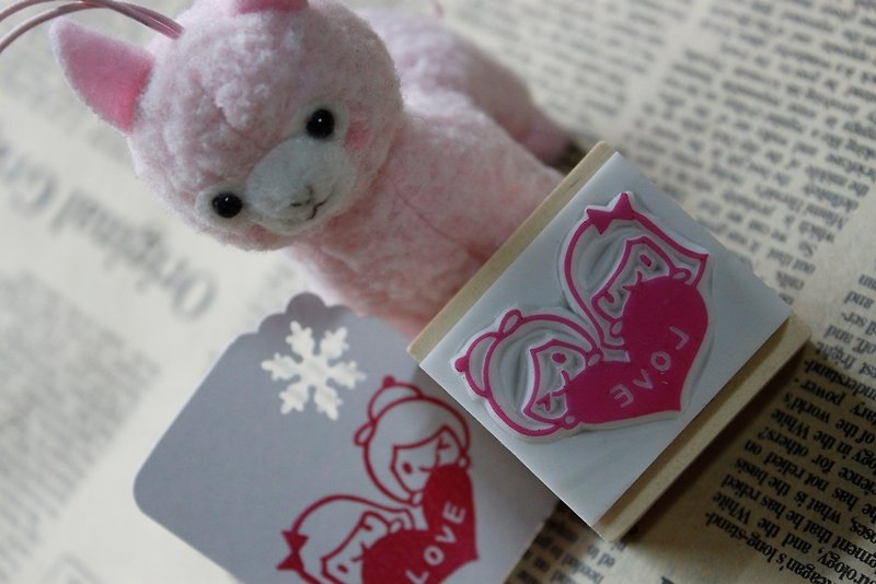 Hand carved stamp / Love Series / love - Other - Plastic 