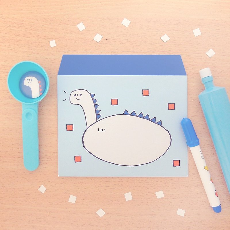 Dinosaur Swimming - Envelope - อื่นๆ - กระดาษ สีน้ำเงิน
