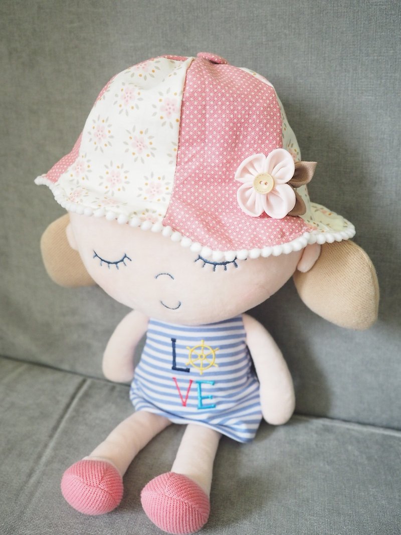 Handmade Baby/Kid hat, bib and hair accessories gift set - ผ้ากันเปื้อน - วัสดุอื่นๆ สึชมพู
