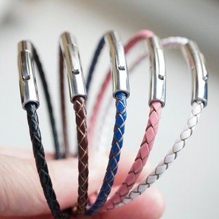 ITS-B903 [Leather rope series・Original intention] 1 3mm braided cowhide rope bracelet.