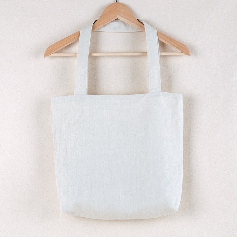 Beige Linen Tote Bag - Messenger Bags & Sling Bags - Cotton & Hemp Khaki