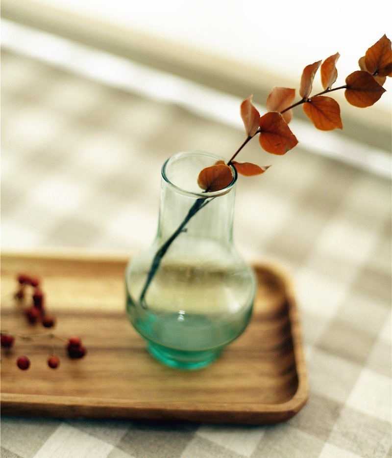 【好日戀物】荷蘭手吹造型玻璃花器/花瓶(三入一組) - 植物/盆栽/盆景 - 玻璃 綠色