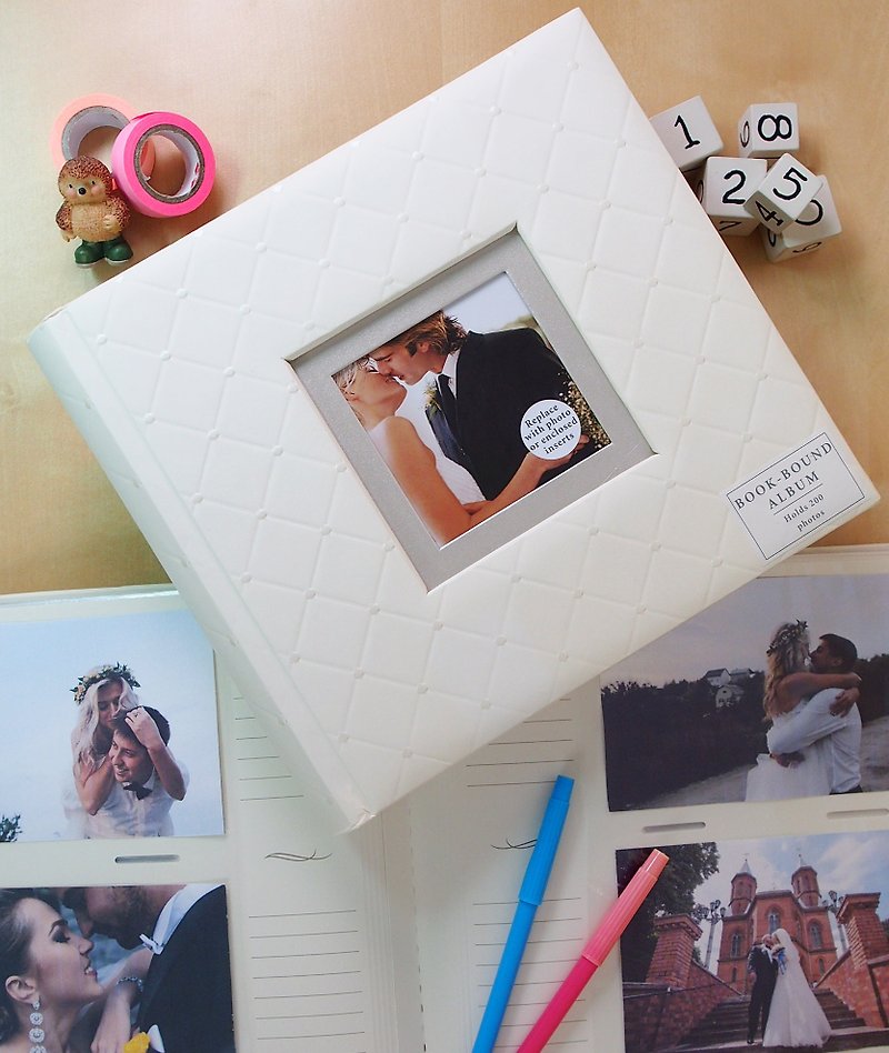 ◤ happily ever | be no record of the acid phase of the M | scrapbook notebook - Photo Albums & Books - Paper White