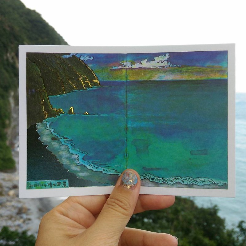 Liuyingchieh Postcard 13款 4×6吋 明信片 各一張免運 山脈海洋 - 心意卡/卡片 - 紙 多色