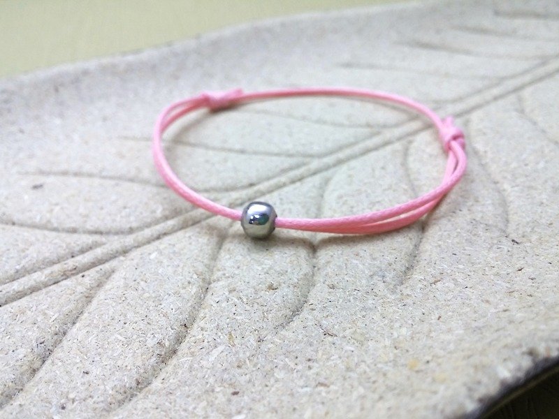 ♥ HY ♥ x handmade wax line bracelet plain simple wax rope (optional color) - Bracelets - Other Materials Pink