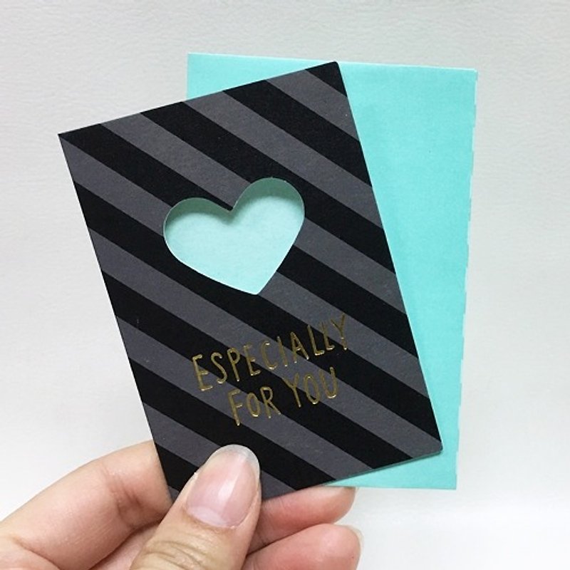 amifa love mini card + envelope [light green (35360)] - การ์ด/โปสการ์ด - กระดาษ สีเขียว