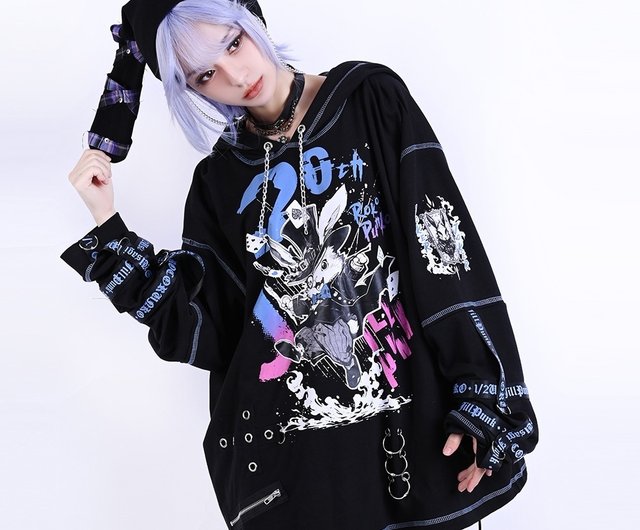 Kawaii punk 20th Anni. illusionist rabbit detachable sleeve