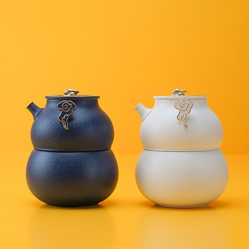秋月茶具便攜禮盒節日禮品 - 茶壺/茶杯/茶具 - 陶 