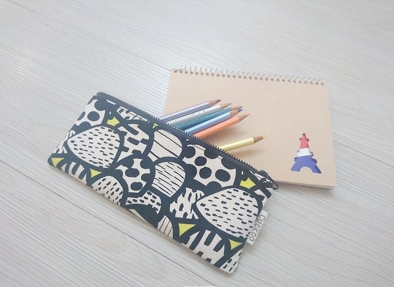 Pencil case stationery cotton linen pen bag tool bag storage bag mushroom - กล่องดินสอ/ถุงดินสอ - ผ้าฝ้าย/ผ้าลินิน 