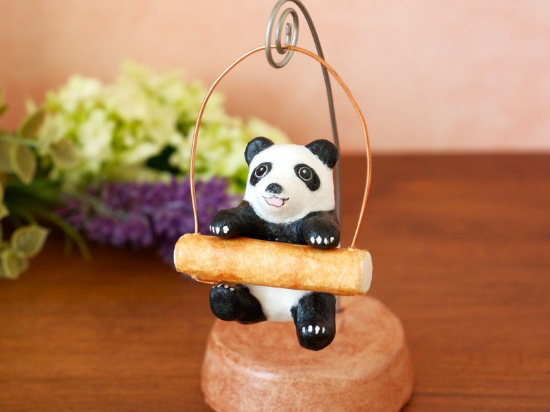 和紙インテリア　ゆらゆら揺れる子グマの吊り飾り　パンダ - 擺飾/家飾品 - 其他材質 白色
