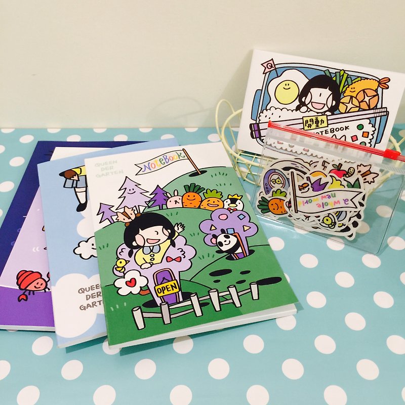 ✎ heart! / B Package (notebook + stickers) - Notebooks & Journals - Paper Multicolor