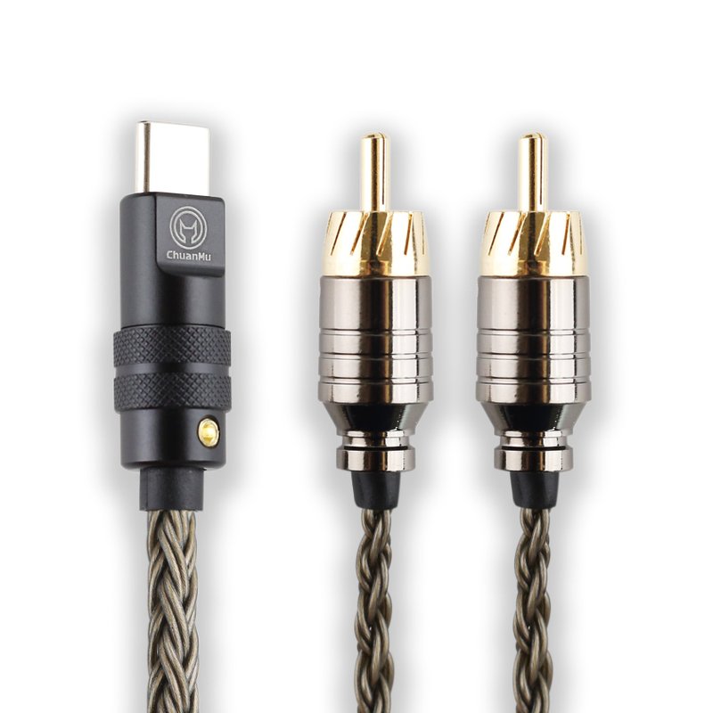 TypeC to RCA 16股7N單晶銅鍍銀【M206】雙蓮花 轉2RCA 信號線 - 科技小物 - 其他材質 