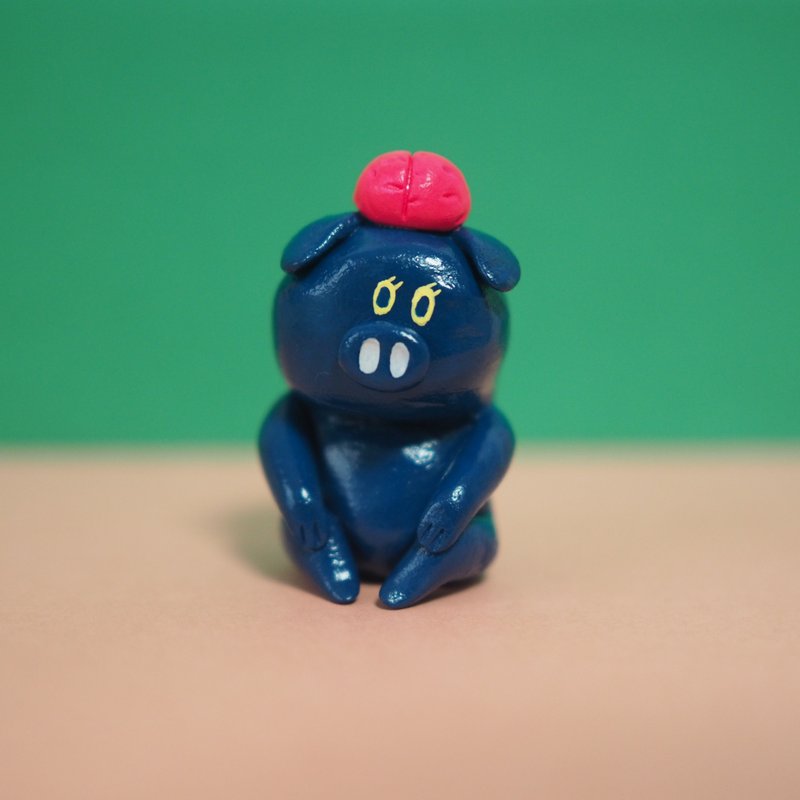 Cyber Pig - 公仔/玩偶 - 黏土 粉紅色