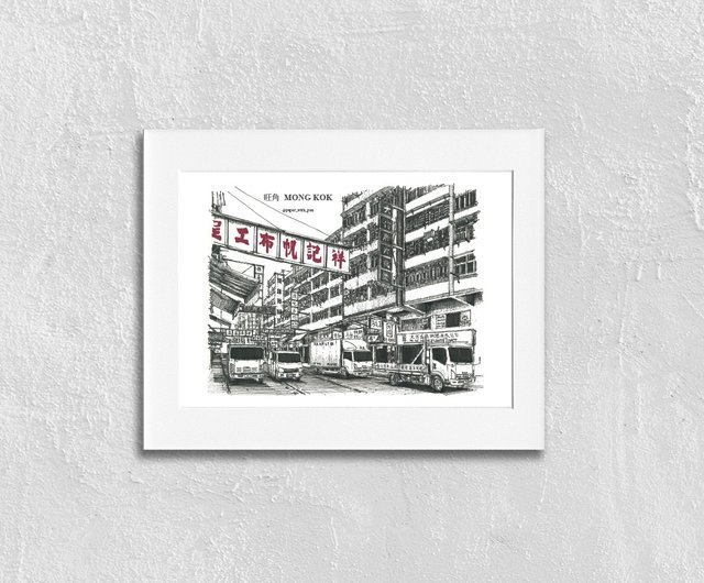 手書き油絵 香港の風景 額付 絵画 インテリア 油彩画 手書き油絵 香港の風景 額付 絵画 インテリア 油彩画 - メルカリ