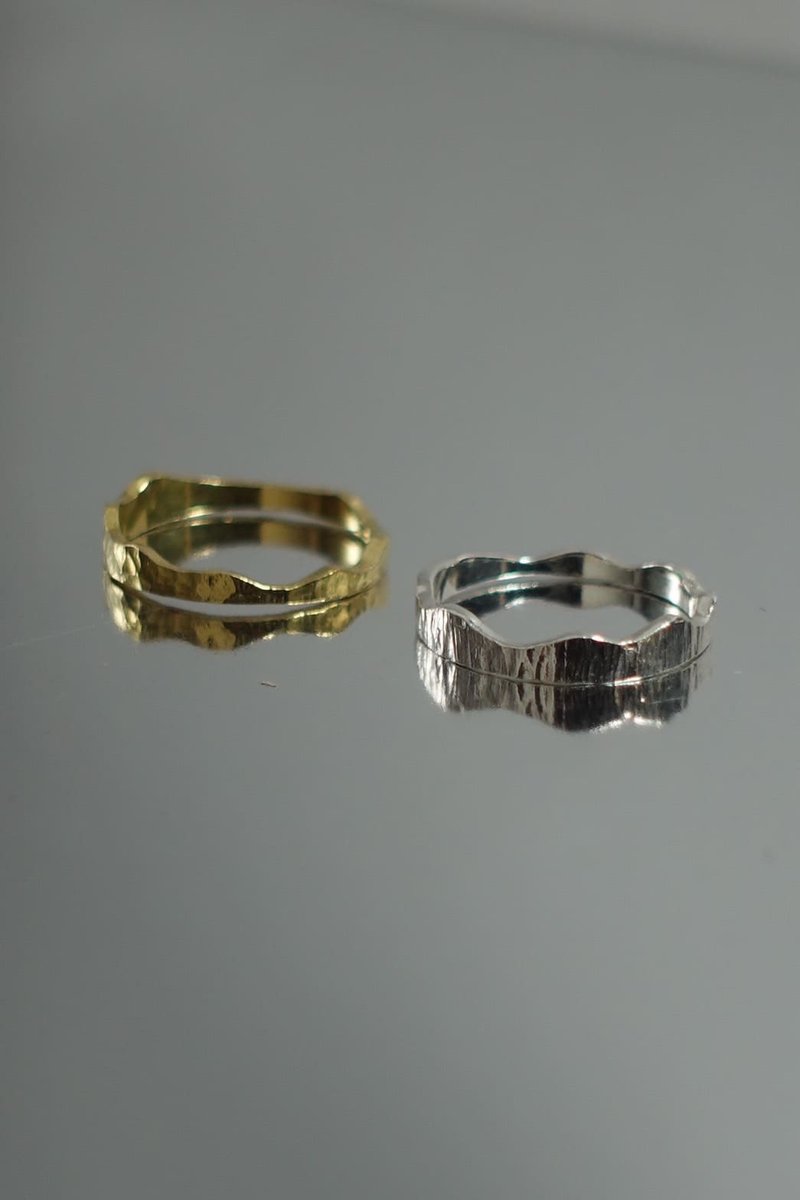 [Tainan Snail Alley Store] Rings for Two - Mountain and Sea Ring - งานโลหะ/เครื่องประดับ - เงินแท้ 