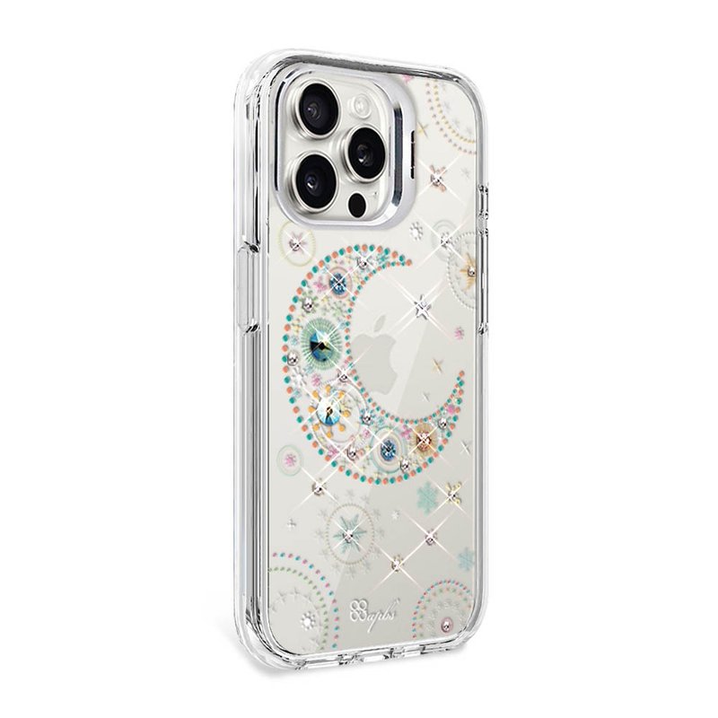 iPhone 全系列 防震雙料隱形立架水晶彩鑽手機殼-星月 - 手機殼/手機套 - 其他材質 多色