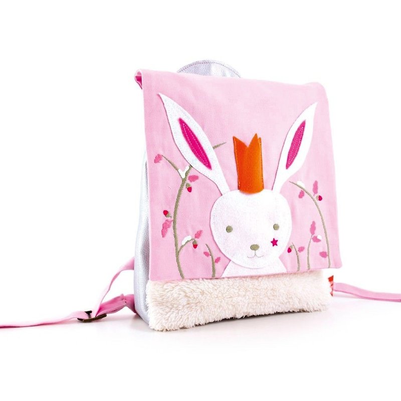 童話純棉背包-兔子 - 後背包/書包 - 棉．麻 粉紅色