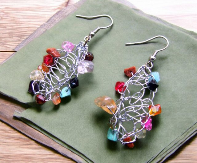 No.254 ドロップビーズとラインストーンのピアス ハンドメイド No.254 ドロップビーズとラインストーンのピアス ハンドメイド No.279