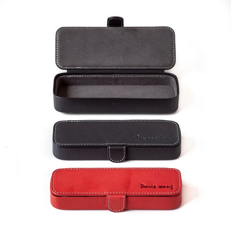 Stamp Case Pen Case Glasses Case Jewelry Case Interior Layerable and Imprintable Color Matching - กล่องดินสอ/ถุงดินสอ - หนังแท้ หลากหลายสี