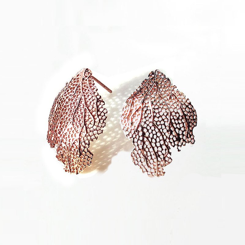 【雙11折扣】Silver earrings Coral Earrings - 耳環/耳夾/耳骨夾 - 純銀 