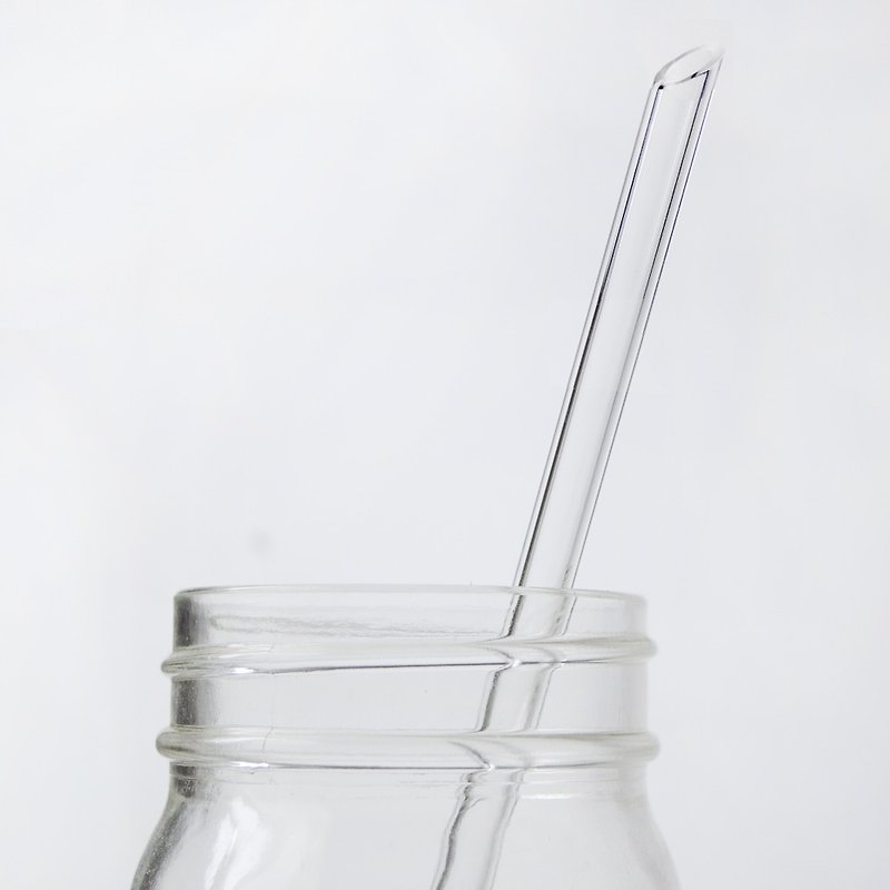 [25センチメートル細かいピペット - チップは膜シール飲料を貫くことができます]（直径0.6センチメートル）アルミホイルパケットドリンク特殊ガラスピペットの再利用オーシャンを愛して（簡単にきれいなブラシ棒を洗浄しています） - エコストロー - ガラス 透明