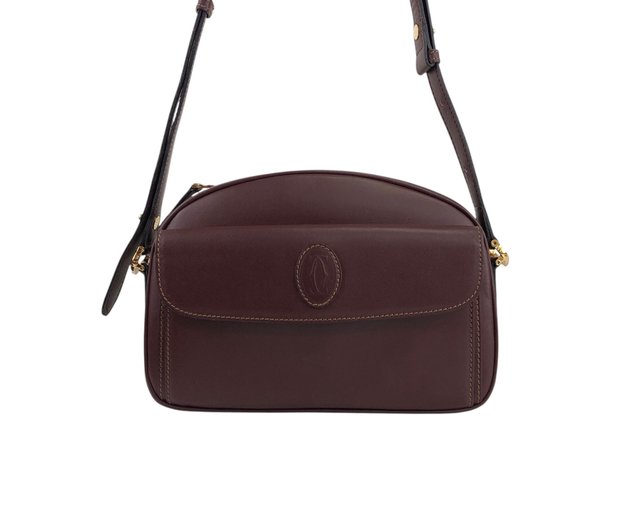 新品未使用❣️Cartier マストラインレザーケース ブラウン CARTIER カルティエ マストライン レザー ショルダー バッグ ブラウン