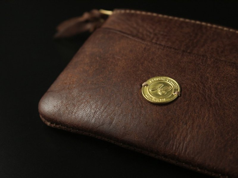 Coin Case 皮革零錢包 - 咖色 - 散紙包 - 真皮 多色