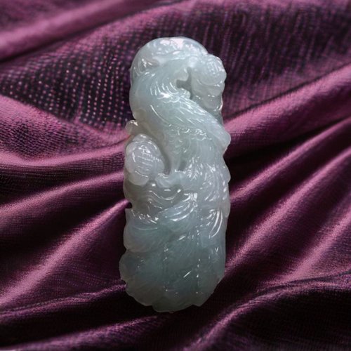 瓔珞翡翠 冰種翡翠精雕鳳凰 | 天然緬甸玉翡翠A貨 | 送禮