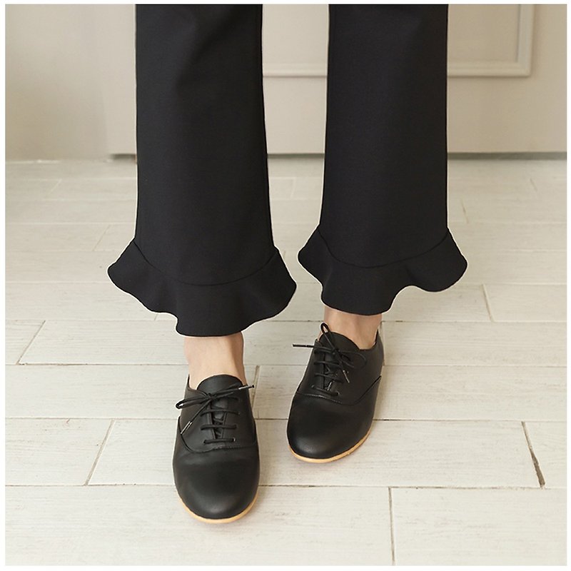 PRE-ORDER – SPUR Plain oxford S7958 BLACK - Women's Oxford Shoes - Faux Leather 