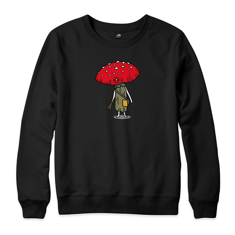 Xian Mushroom-Black-Unisex University T - Men's T-Shirts & Tops - Cotton & Hemp Black