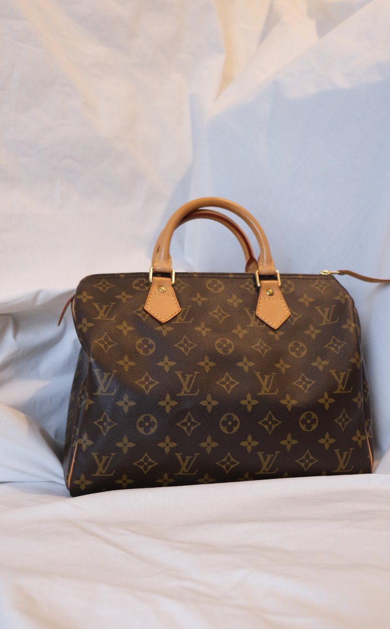 LOUIS VUITTON Monogram Speedy 30 handbag LV老花手袋 - 手提包/手提袋 - 真皮 咖啡色
