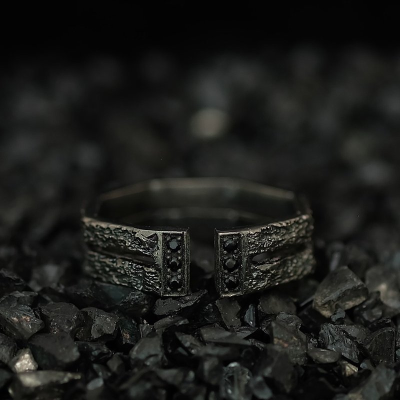 แหวนประจำธาตุน้ำ - แหวนทั่วไป - เงินแท้ สีดำ
