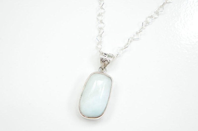 Hemimorphite Silver Necklace [ Silver 925] - Necklaces - Stone Blue