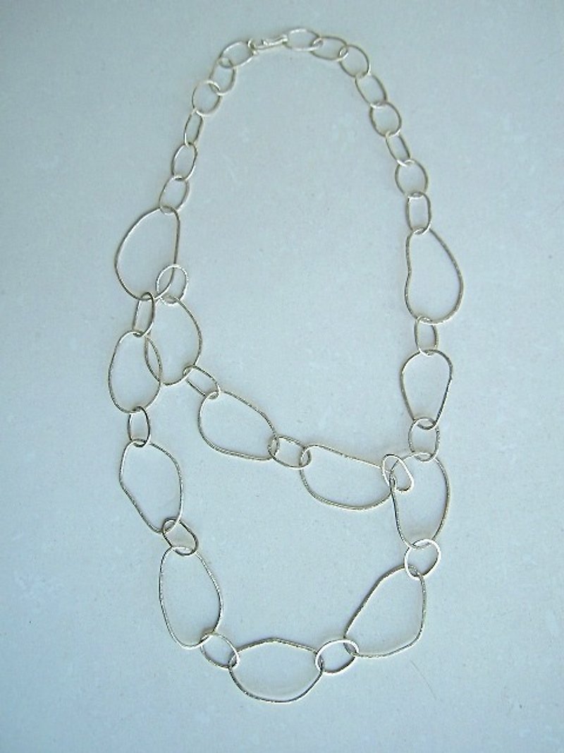Silver · Long · Necklace S - สร้อยคอ - โลหะ สีเงิน