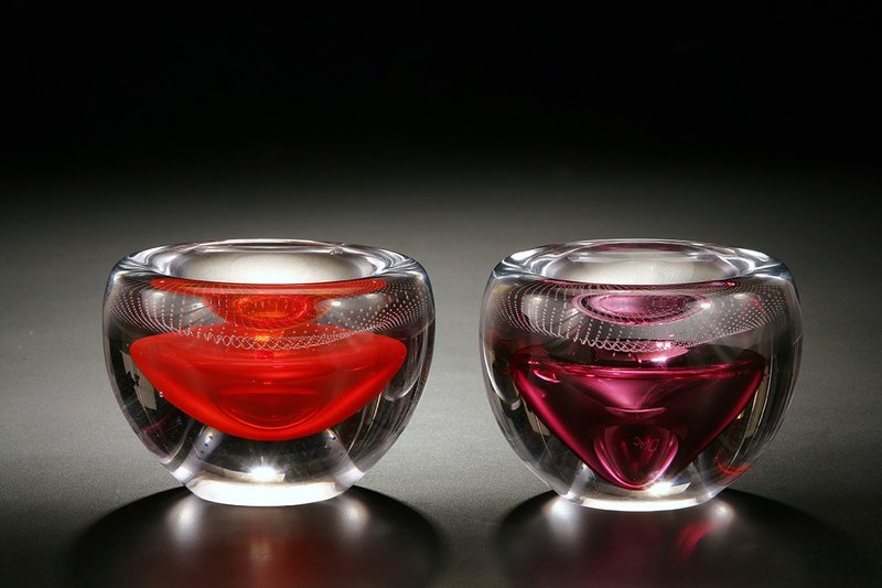 幸福寶盆-紫紅-大-琉璃 - 擺飾/家飾品 - 琉璃 多色