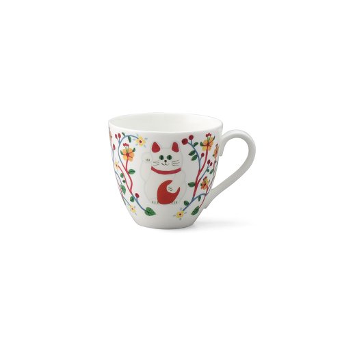 居禮名店 日本NARUMI Monika Forsberg 招財貓骨瓷馬克杯-300ml