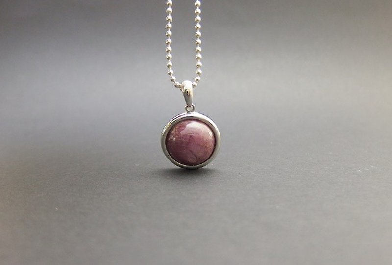 Sterling Silver Ruby Pendant Ruby Silver Necklace - Necklaces - Gemstone Red