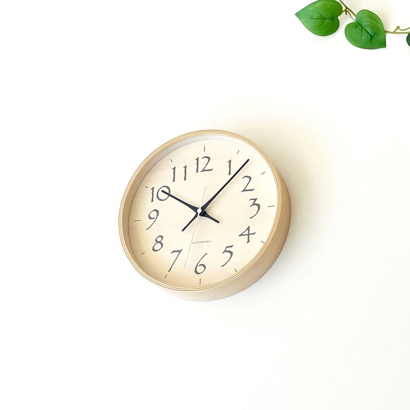 KATOMOKU plywood clock 21 M尺寸 黑色 (km-120BK) 掛鐘 日本製 - 時鐘/鬧鐘 - 木頭 黑色