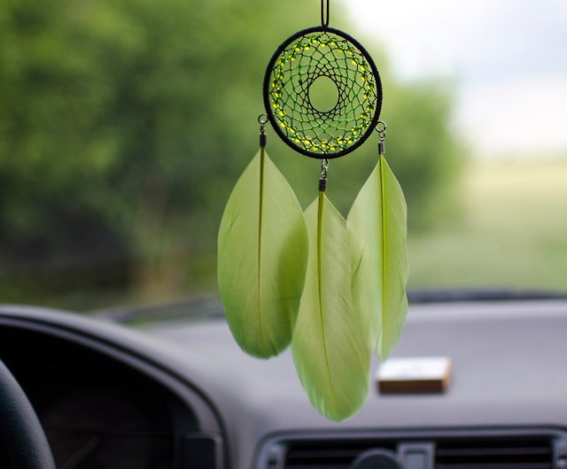 Dream Catcher for Rear View Mirror Green Car Accessories