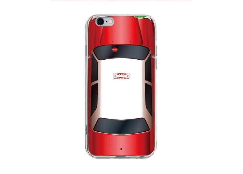 香港的士 紅色 iPhone 13 Pro Max 12 11 XS XR X SE 三星S21Note - 手機殼/手機套 - 塑膠 多色