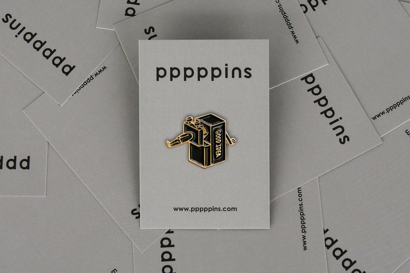 Good Idea (Black) Enamel Pin - Badges & Pins - Other Metals Black