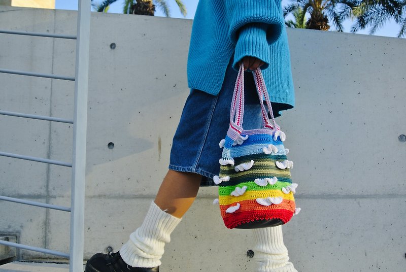 Star handbag - travel everywhere - Handbags & Totes - Cotton & Hemp Multicolor