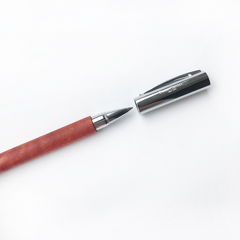 Faber-Castell Faber-Genghis Khan AMBITIONナチュラルペアーウッドペンスチールペン|ドイツ - 水性ボールペン - 木製 ブラウン