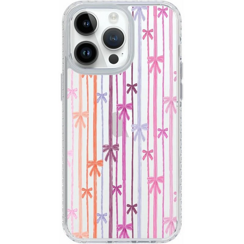 Ombre Ribbon Bows iPhone 16 Samsung s24 Golden Case/Mirror Case/Hybrid Plus - Phone Cases - Plastic Multicolor