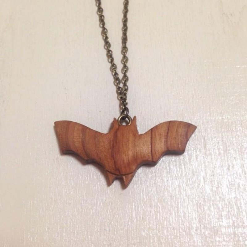 bat necklace - Necklaces - Wood Brown
