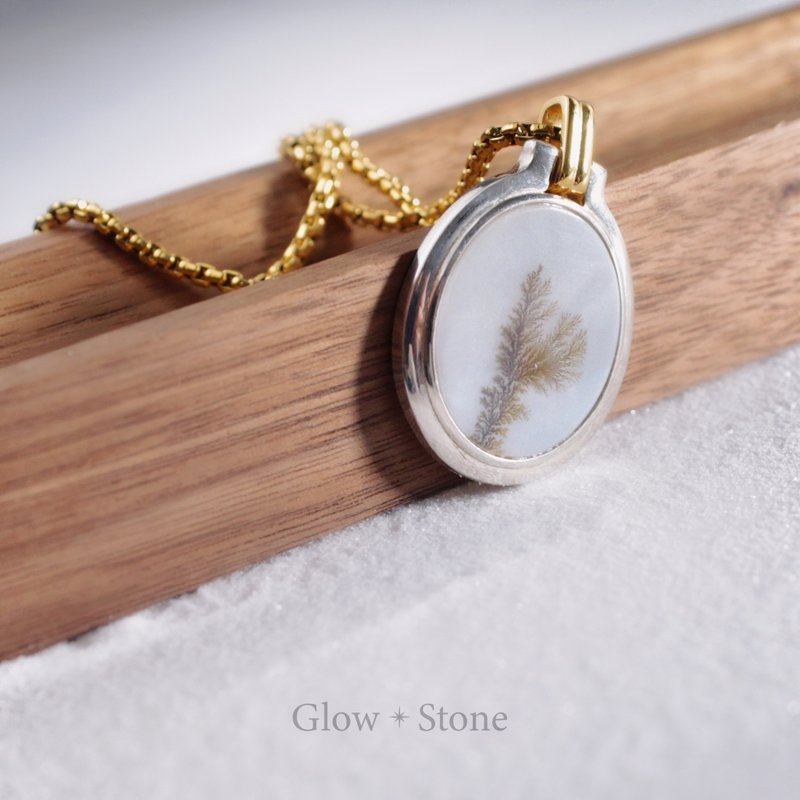 GLOWSTONE小樹瑪瑙吊墜 - 項鍊 - 水晶 透明