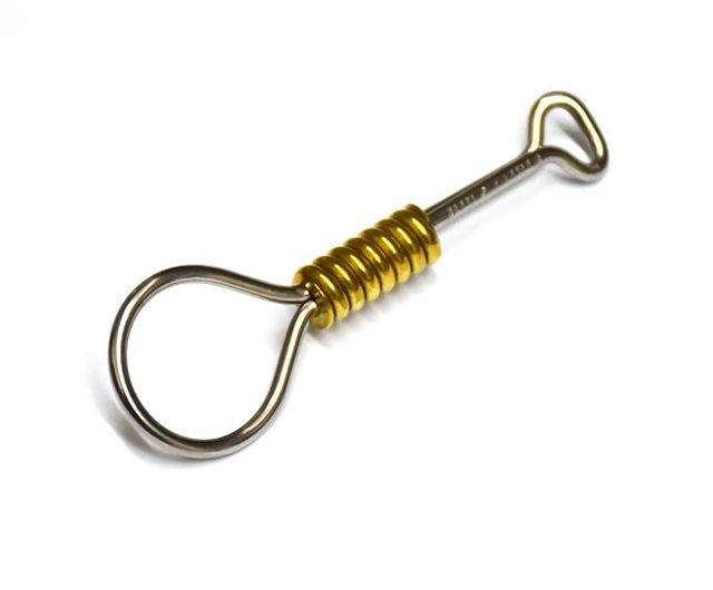 Hippodrome Studio Jeff Decker Noose Brass Hanging Keyring/Yellow 